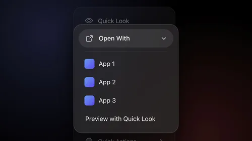 iOS Menu